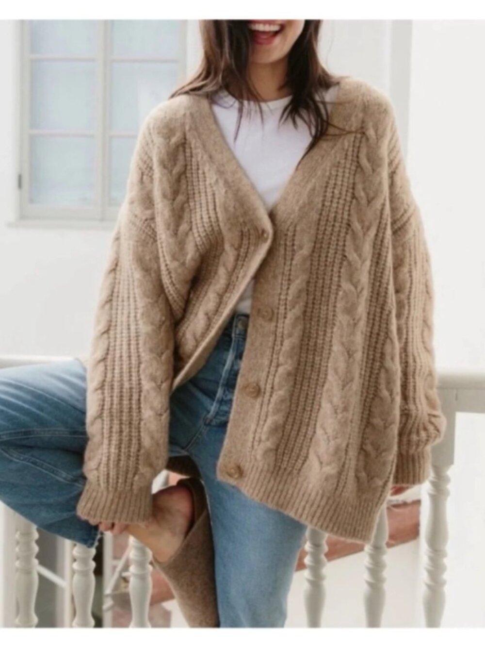 Jenni Kayne Cable Cocoon Cardigan XS